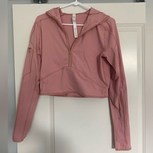 NWOT Lululemon pink crop athletic jacket